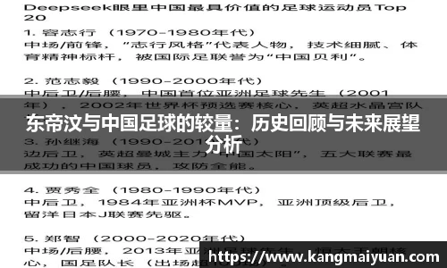 东帝汶与中国足球的较量：历史回顾与未来展望分析